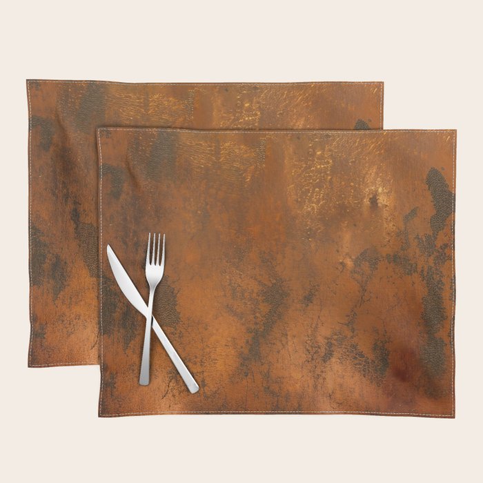 Aesthetic Rust Copper Japandi Art Placemat Gallery Image 1
