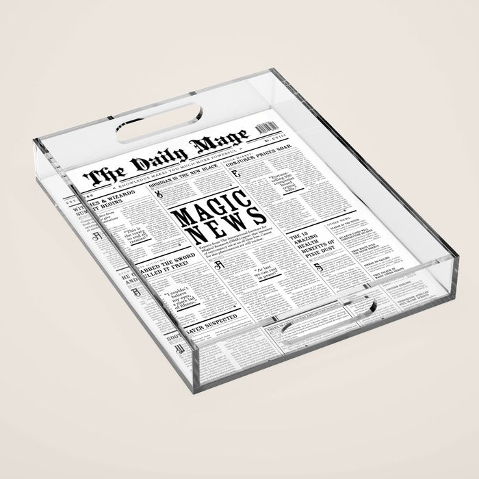The Daily Mage Fantasy Newspaper Acrylic Tray Gallery Image 1