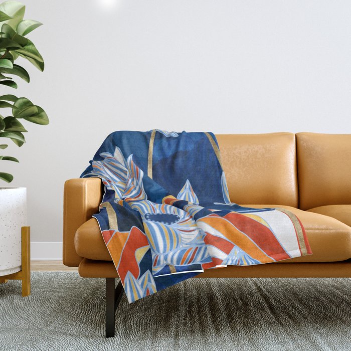Bold Botanical Throw Blanket Gallery Image 1