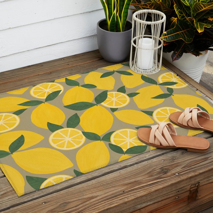 Canned Lemons Outdoor Rug Gallery Image 2