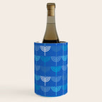 Hanukkah Chanukah Menorah Chanukkiah Pattern in Blue Wine Chiller Gallery Image 1
