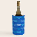 Hanukkah Chanukah Menorah Chanukkiah Pattern in Blue Wine Chiller Gallery Image 3