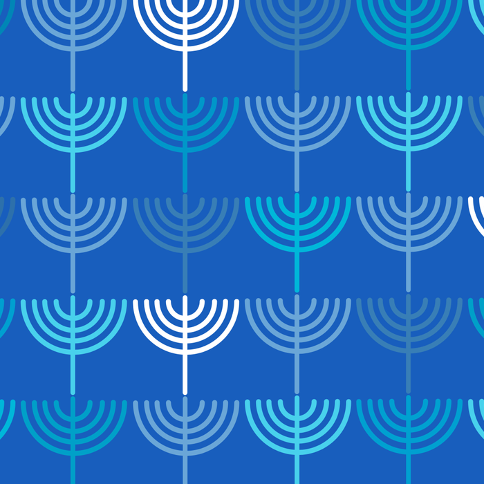 Hanukkah Chanukah Menorah Chanukkiah Pattern in Blue Coffee Mug Gallery Image 2