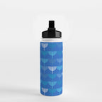 Hanukkah Chanukah Menorah Chanukkiah Pattern in Blue Water Bottle Gallery Image 2