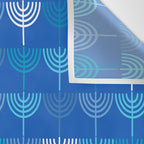 Hanukkah Chanukah Menorah Chanukkiah Pattern in Blue Wall Tapestry Gallery Image 3