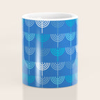 Hanukkah Chanukah Menorah Chanukkiah Pattern in Blue Coffee Mug Gallery Image 4