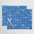 Hanukkah Chanukah Menorah Chanukkiah Pattern in Blue Placemat Gallery Image 1