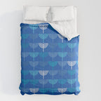 Hanukkah Chanukah Menorah Chanukkiah Pattern in Blue Comforter Gallery Image 6