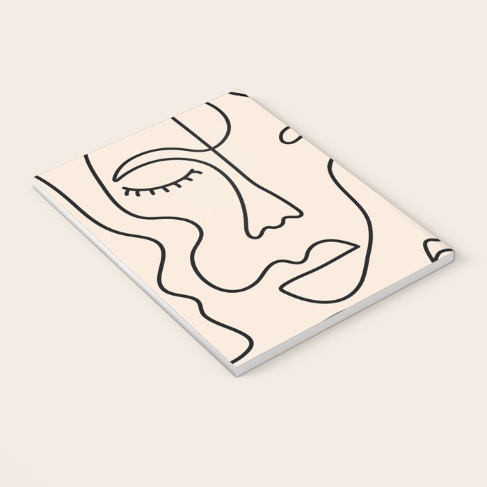 Abstract Single Line Face  Notebook Gallery Image 3