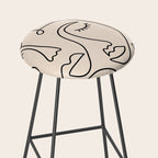 Abstract Single Line Face  Stool Gallery Image 2