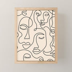 Abstract Single Line Face  Mini Art Print Gallery Image 1