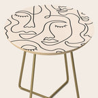 Abstract Single Line Face  Side Table Gallery Image 2