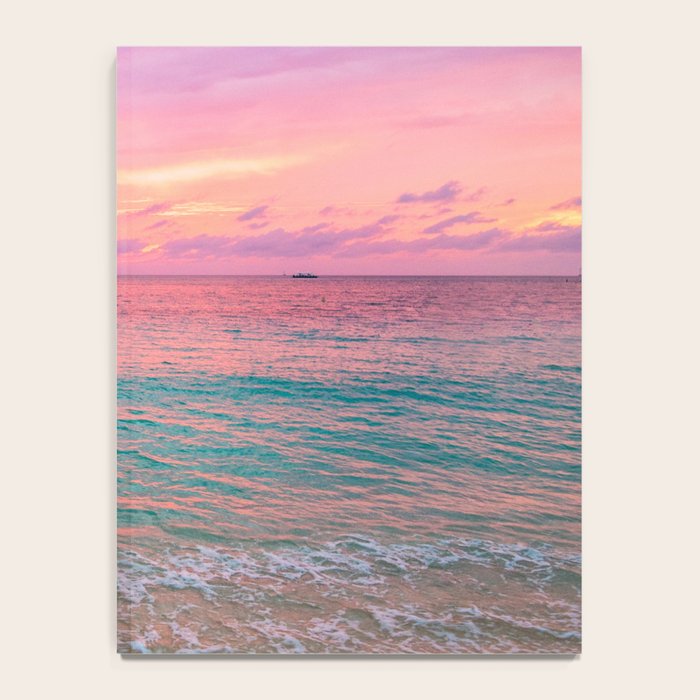 Aerial Photography Beautiful: Turquoise Sunset Relaxing, Peaceful, Coastal Seashore Notebook Gallery Image 4