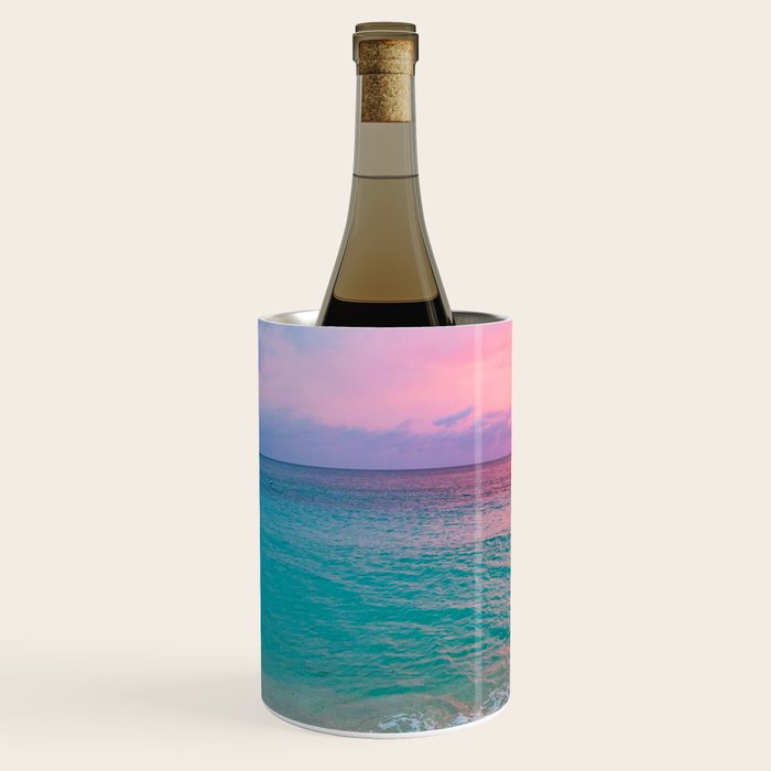 Aerial Photography Beautiful: Turquoise Sunset Relaxing, Peaceful, Coastal Seashore Wine Chiller Gallery Image 2