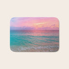 Aerial Photography Beautiful: Turquoise Sunset Relaxing, Peaceful, Coastal Seashore Bath Mat Gallery Image 1