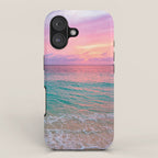 Aerial Photography Beautiful: Turquoise Sunset Relaxing, Peaceful, Coastal Seashore iPhone Case Gallery Image 1