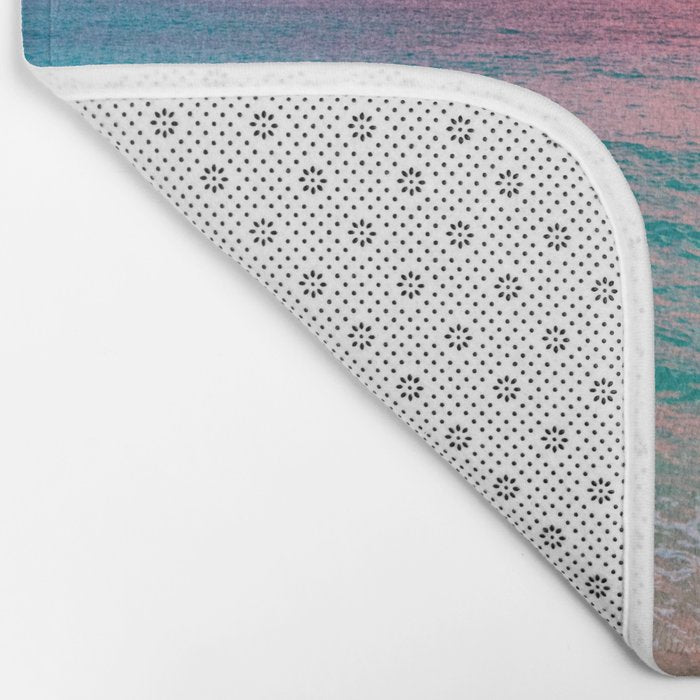 Aerial Photography Beautiful: Turquoise Sunset Relaxing, Peaceful, Coastal Seashore Bath Mat Gallery Image 2