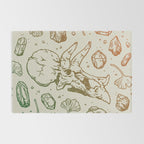 Triceratops Rocks! | Leaf Green & Pumpkin Spice Ombré Rug Gallery Image 2