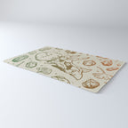 Triceratops Rocks! | Leaf Green & Pumpkin Spice Ombré Rug Gallery Image 3