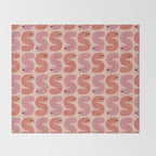 Happy Worm Happy Life Throw Blanket Gallery Image 2