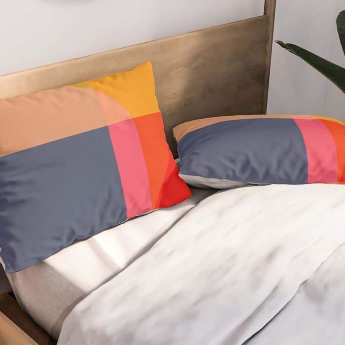 Mid Mod Color Block Pillow Sham Gallery Image 2