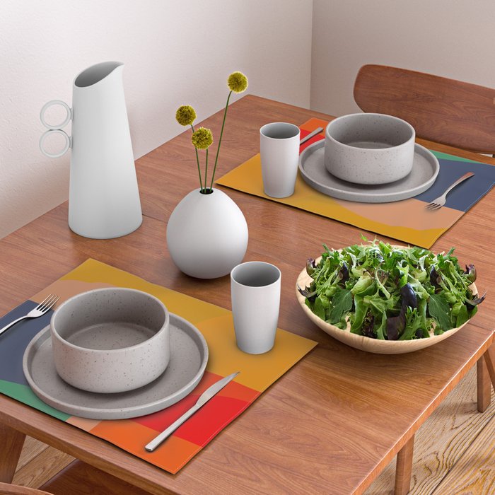 Mid Mod Color Block Placemat Gallery Image 2