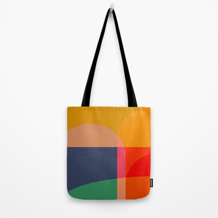 Mid Mod Color Block Tote Bag Gallery Image 2