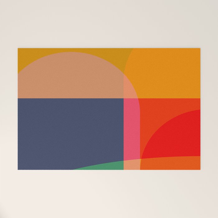 Mid Mod Color Block Welcome Mat Gallery Image 1