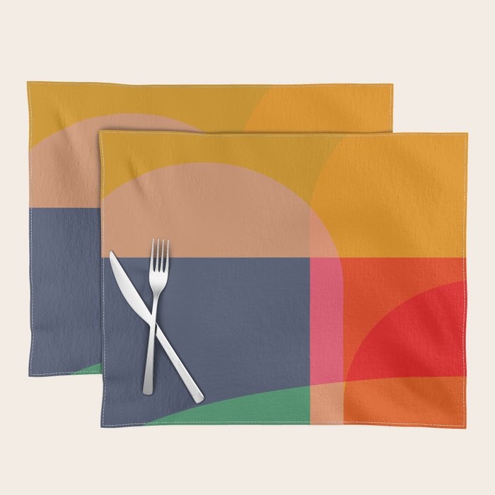 Mid Mod Color Block Placemat Gallery Image 1