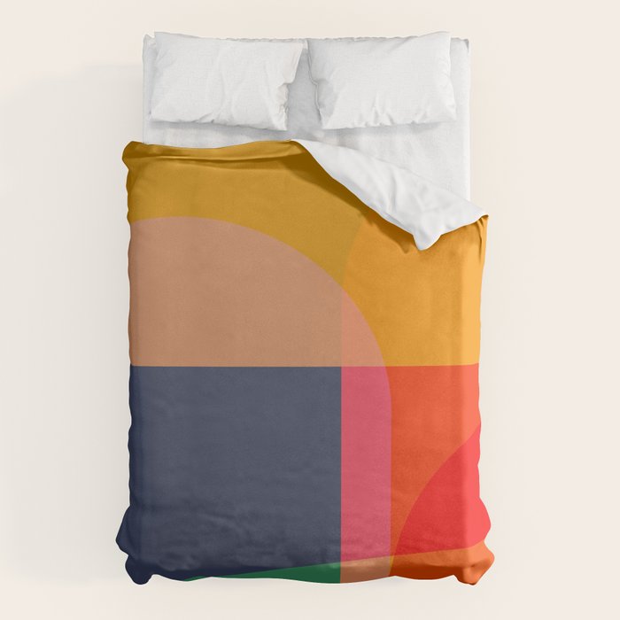 Mid Mod Color Block Duvet Cover Gallery Image 6