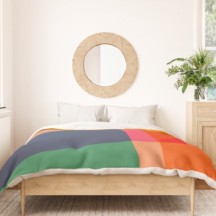 Mid Mod Color Block Duvet Cover Gallery Image 3