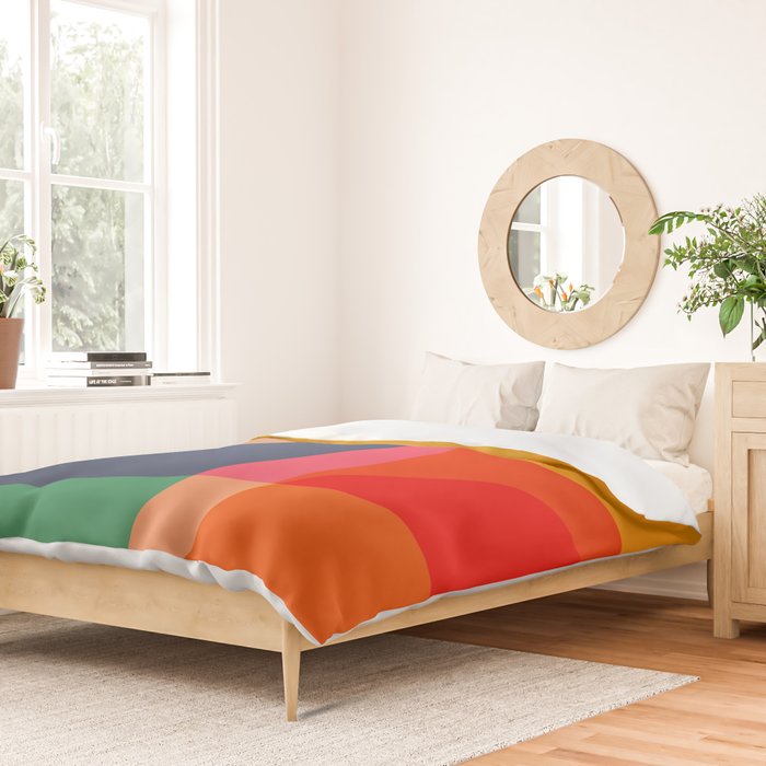 Mid Mod Color Block Duvet Cover Gallery Image 2