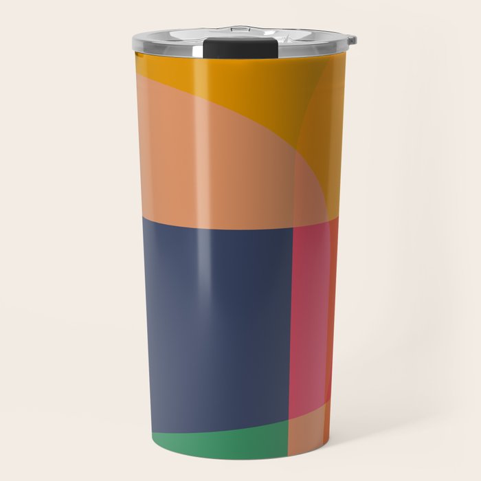 Mid Mod Color Block Travel Mug Gallery Image 1