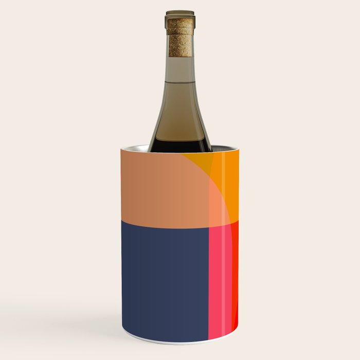 Mid Mod Color Block Wine Chiller Gallery Image 1