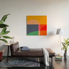 Mid Mod Color Block Wood Wall Art Gallery Image 2