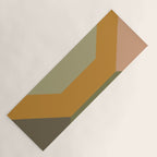 Geometric Retro Color Block Art in Earthy Tones Yoga Mat Gallery Image 1