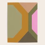 Geometric Retro Color Block Art in Earthy Tones Poster Gallery Image 4