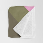 Geometric Retro Color Block Art in Earthy Tones Throw Blanket Gallery Image 3
