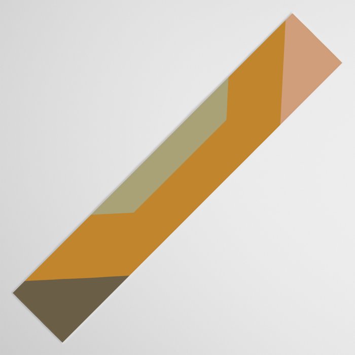 Geometric Retro Color Block Art in Earthy Tones Table Runner Gallery Image 3