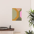 Geometric Retro Color Block Art in Earthy Tones Poster Gallery Image 2