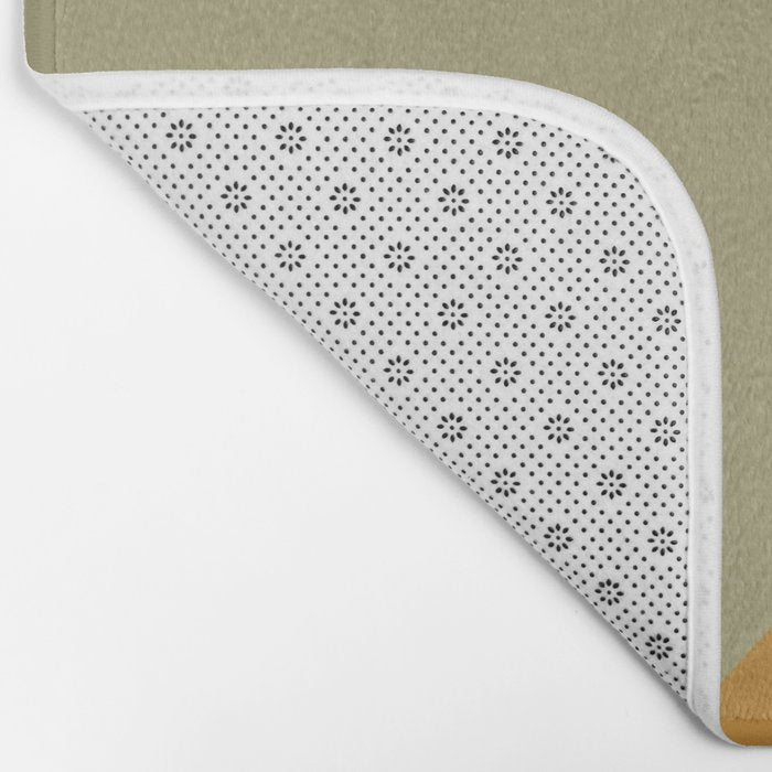 Geometric Retro Color Block Art in Earthy Tones Bath Mat Gallery Image 2
