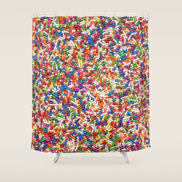 Rainbow Sprinkles Shower Curtain Gallery Image 1