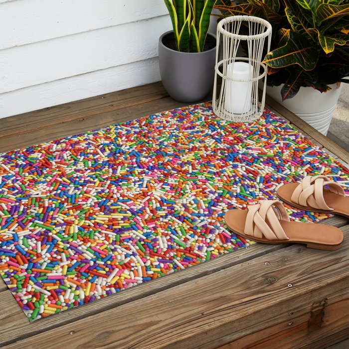 Rainbow Sprinkles Outdoor Rug Gallery Image 2