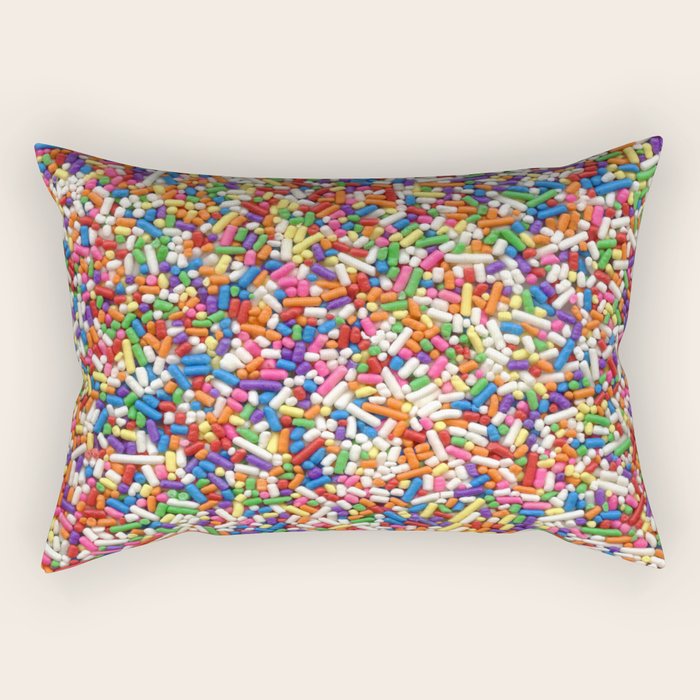 Rainbow Sprinkles Rectangular Pillow Gallery Image 1