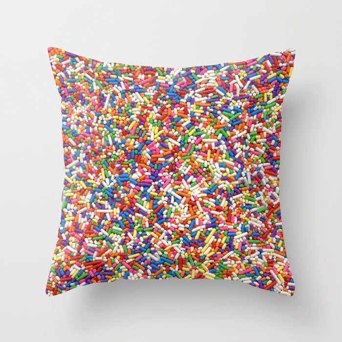 Rainbow Sprinkles Throw Pillow Gallery Image 6