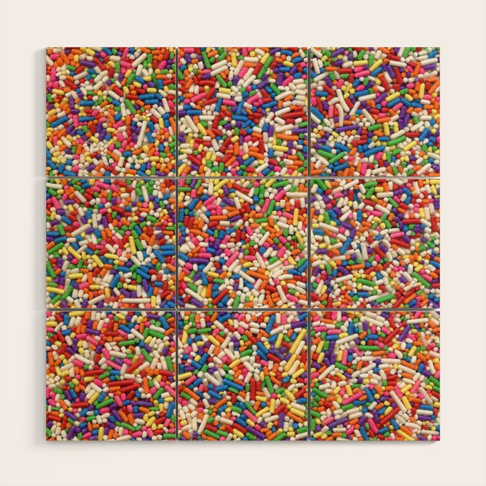 Rainbow Sprinkles Wood Wall Art Gallery Image 1