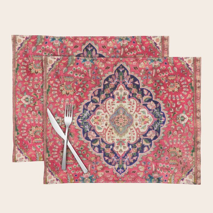 Tabriz Antique Persian Rug Print Placemat Gallery Image 1