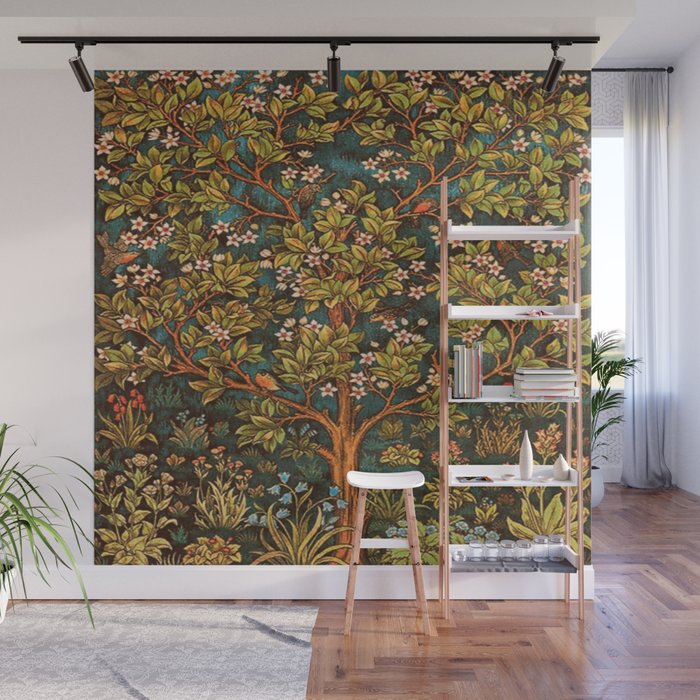 William Morris Tree Of Life, Morris floral,No, 2. Wall Mural Gallery Image 1