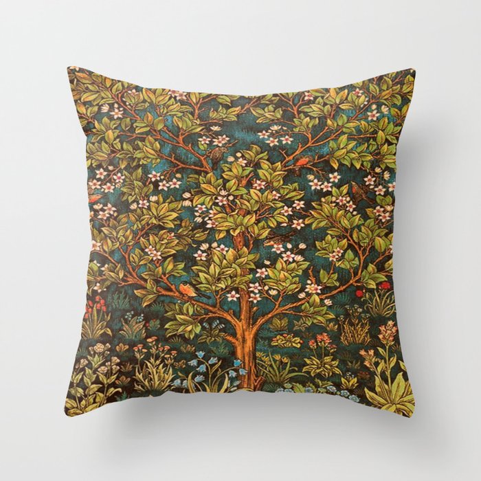 William Morris Tree Of Life, Morris floral,No, 2. Throw Pillow Gallery Image 6