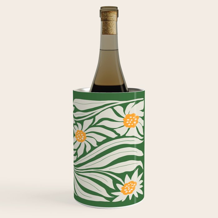 White Camellia & Fern Green Wine Chiller Gallery Image 3